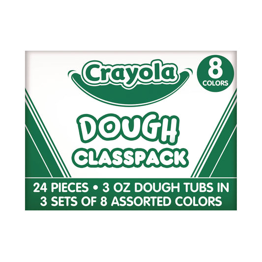 Crayola Dough Classpack, 3 oz, 8 Assorted Colors, 24/Pack (570171)