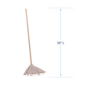 Boardwalk Handle/Deck Mops, #20 White Cotton Head, 54" Natural Wood Handle (120C)