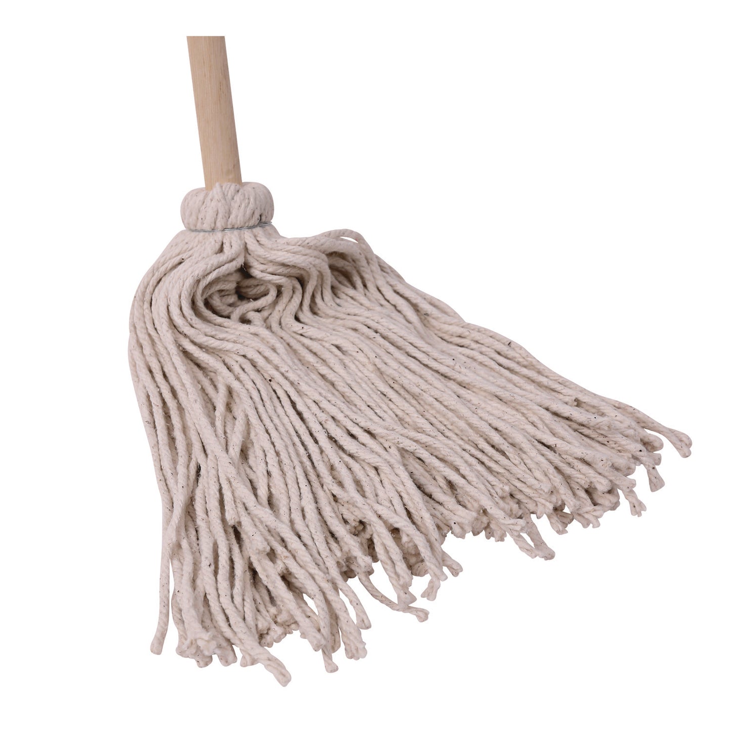 Boardwalk Handle/Deck Mops, #20 White Cotton Head, 54" Natural Wood Handle (120C)