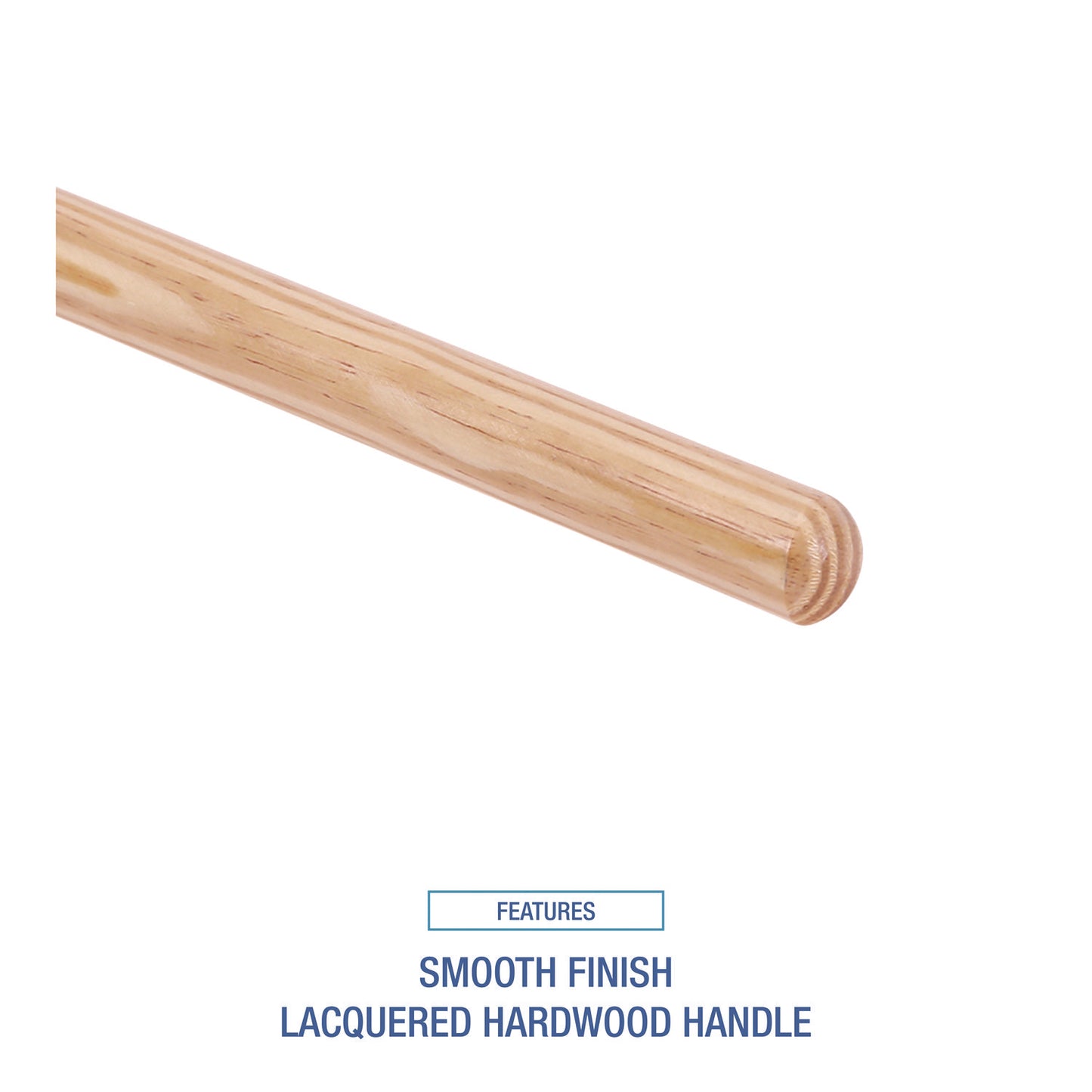 Boardwalk Tapered End Broom Handle, Lacquered Hardwood, 1.13" dia x 54", Natural (124)