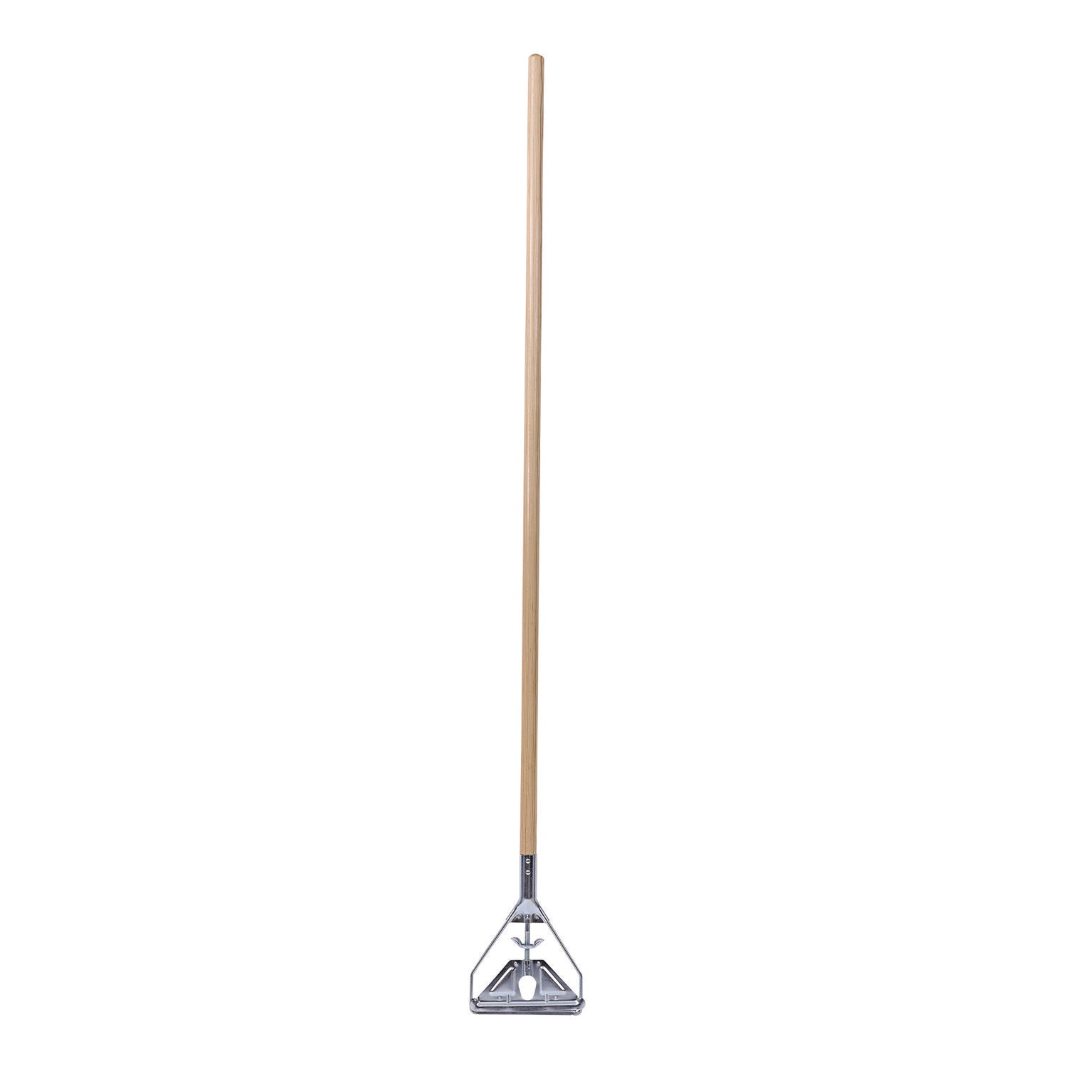 Boardwalk Quick Change Metal Head Mop Handle for No. 20 and Up Heads, 62" Wood Handle (605)