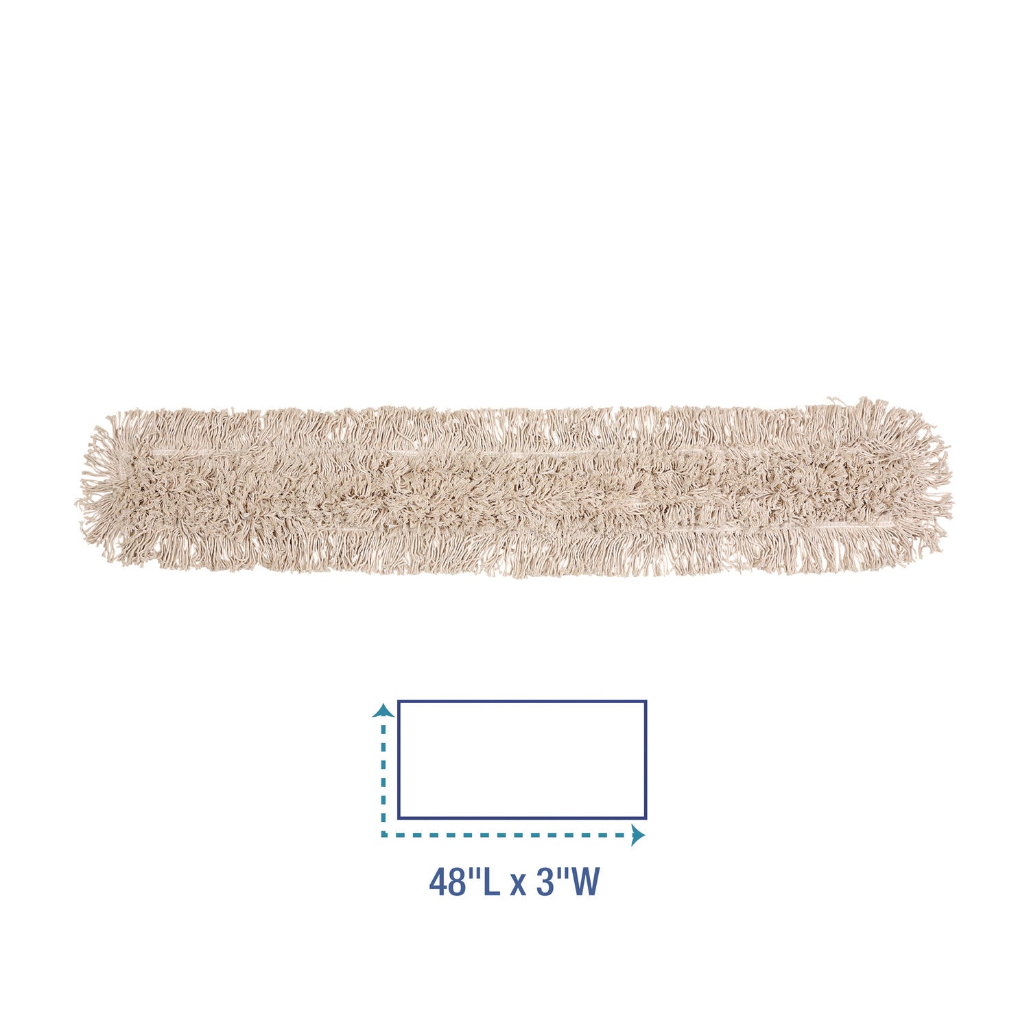 Boardwalk Mop Head, Dust, Cotton, 48 x 3, White (1048)