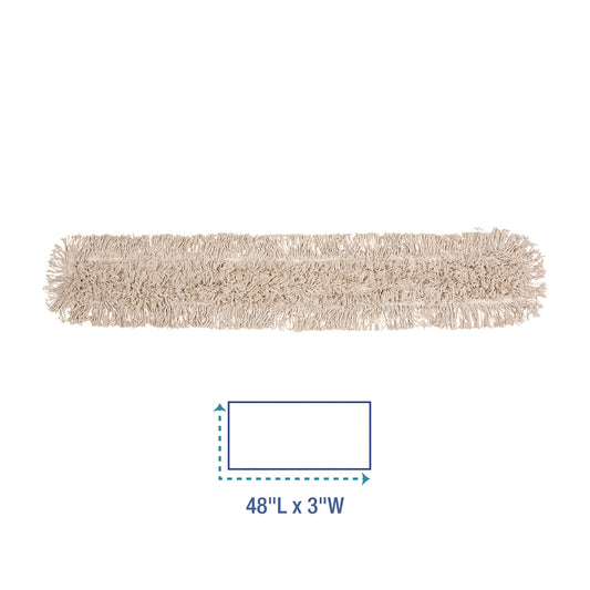 Boardwalk Mop Head, Dust, Cotton, 48 x 3, White (1048)