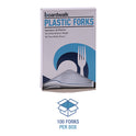 Boardwalk Mediumweight Polystyrene, Fork, White, 10 Boxes of 100/Carton (FORKMWPSCT)