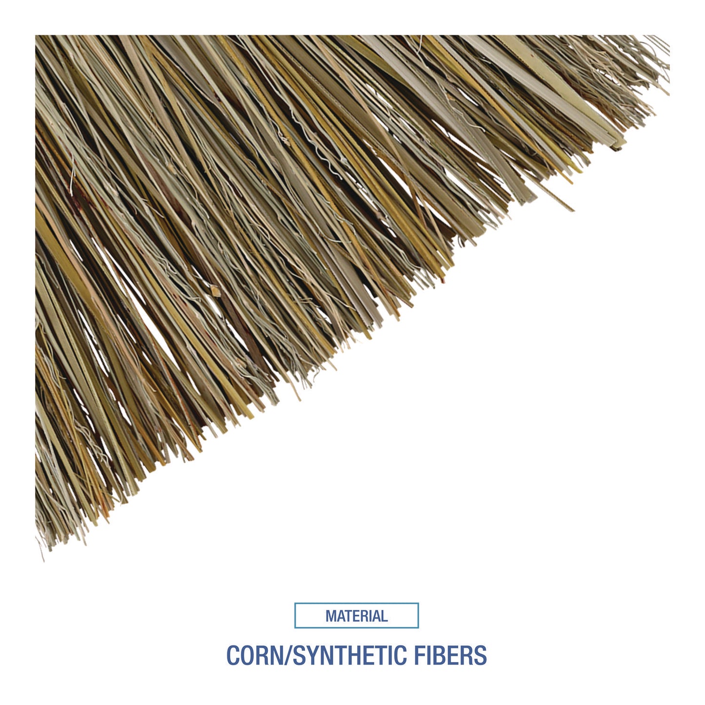 Boardwalk Corn/Fiber Brooms, Corn/Synthetic Fiber Bristles, 36" Overall Length, Gray/Natural, 12/Carton (BR10016)