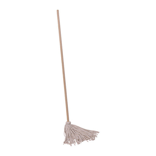 Boardwalk Cotton Deck Mop, #16 White Cotton Head, 50" Wood Handle, 12/Carton (CD50016S)