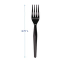 Boardwalk Heavyweight Polystyrene Cutlery, Fork, Black, 1000/Carton (FORKHWBLA)