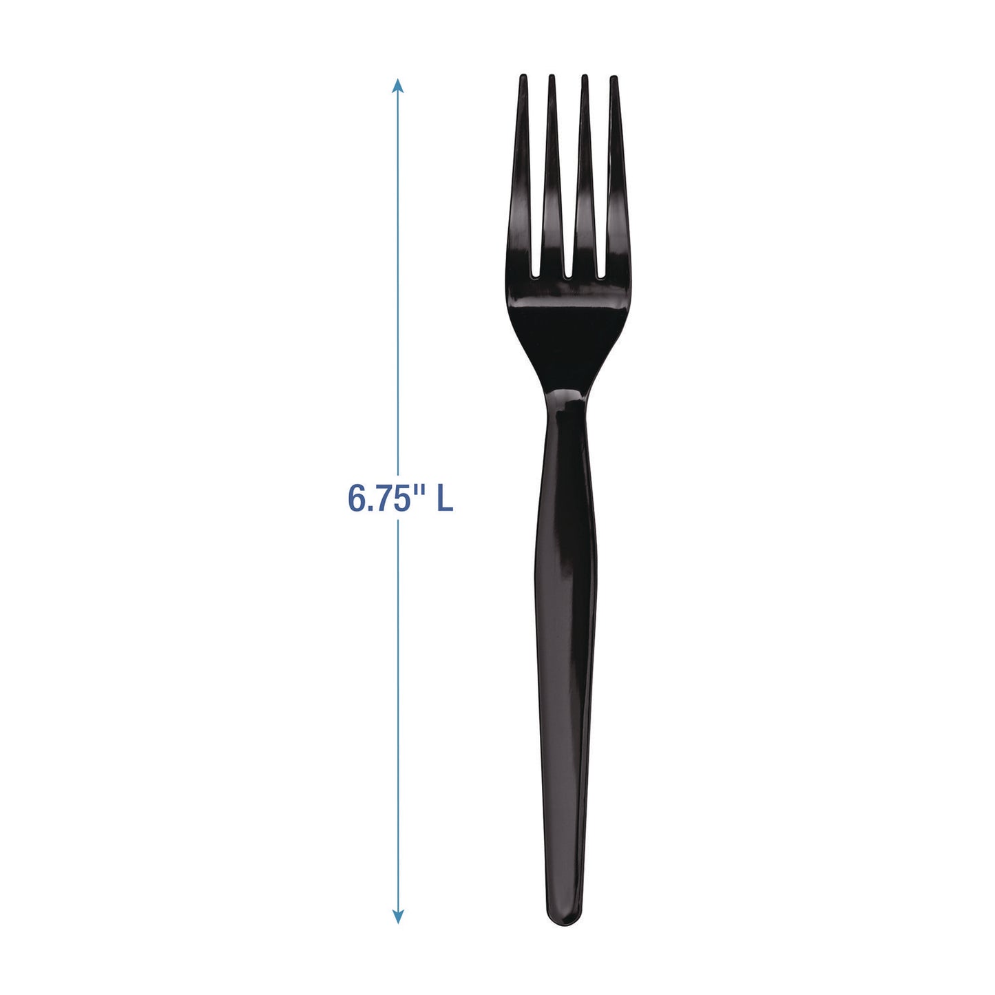 Boardwalk Heavyweight Polystyrene Cutlery, Fork, Black, 1000/Carton (FORKHWBLA)