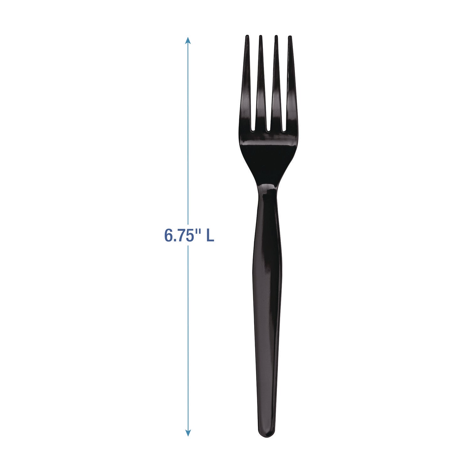 Boardwalk Heavyweight Polystyrene Cutlery, Fork, Black, 1000/Carton (FORKHWBLA)