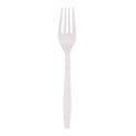 Boardwalk Heavyweight Polypropylene Cutlery, Fork, White, 1000/Carton (FORKHWPPWH)