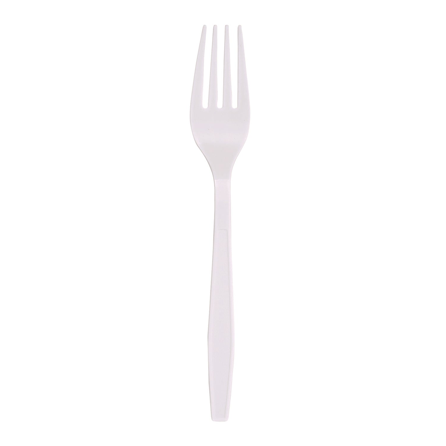 Boardwalk Heavyweight Polypropylene Cutlery, Fork, White, 1000/Carton (FORKHWPPWH)