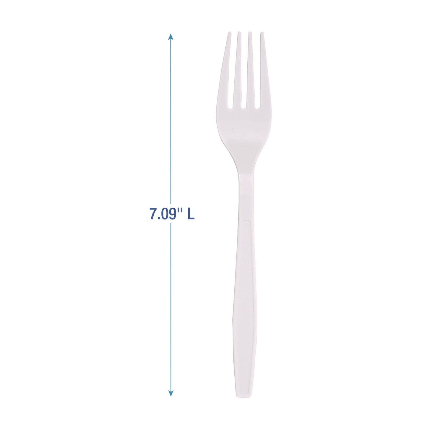 Boardwalk Heavyweight Polypropylene Cutlery, Fork, White, 1000/Carton (FORKHWPPWH)