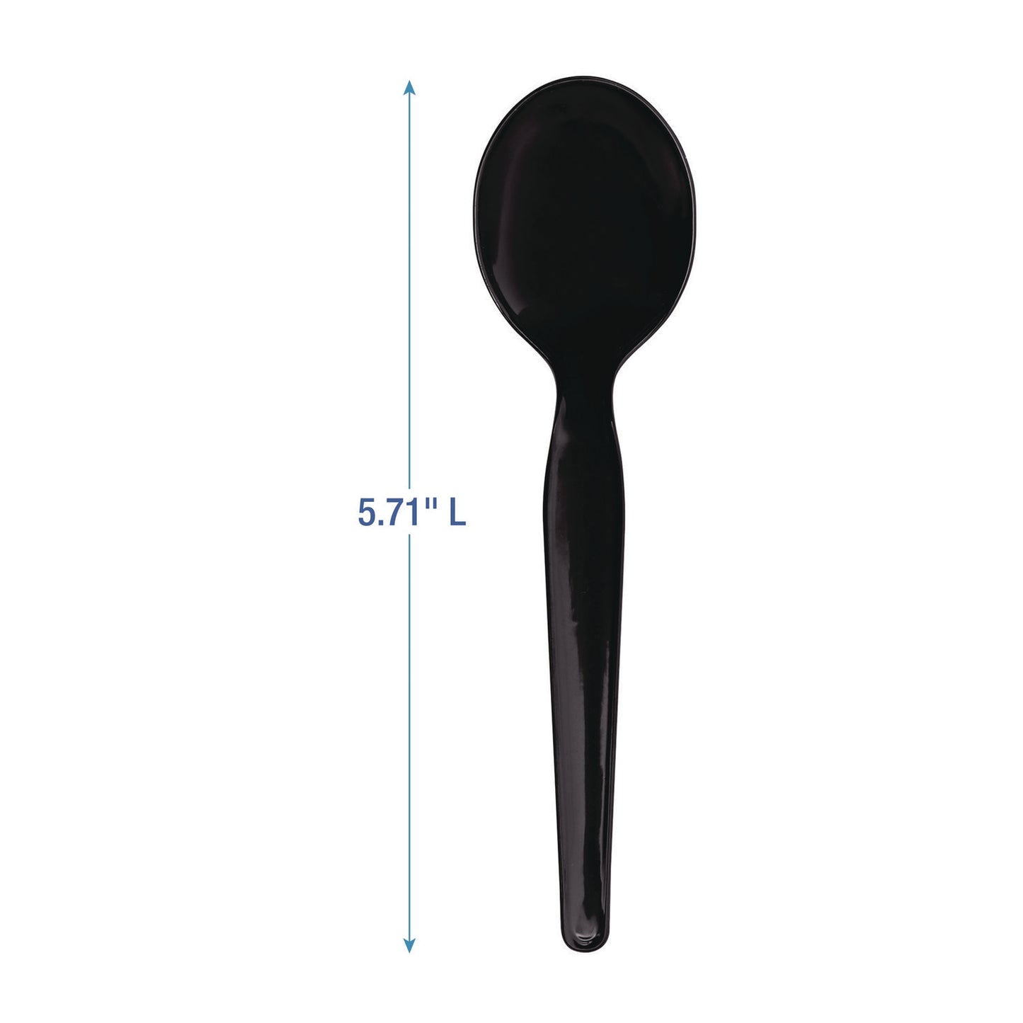 Boardwalk Heavyweight Wrapped Polystyrene Cutlery, Soup Spoon, Black, 1,000/Carton (SSHWPSBIW)