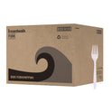 Boardwalk Heavyweight Polypropylene Cutlery, Fork, White, 1000/Carton (FORKHWPPWH)