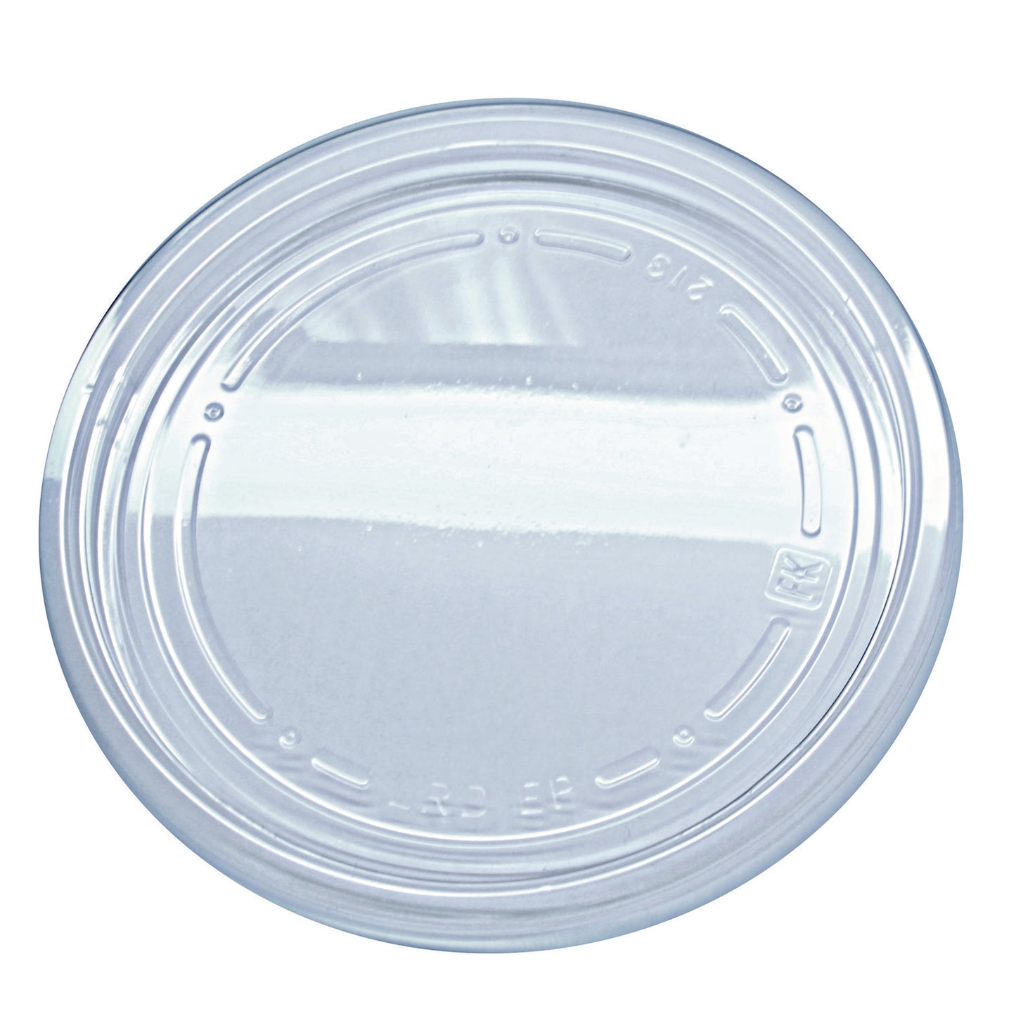 Fabri-Kal Recycleware Round Deli Container Lids, Flat Plug Fit, Clear, Plastic, 500/Carton (LRD)