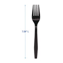 Boardwalk Heavyweight Polypropylene Cutlery, Fork, Black, 1000/Carton (FORKHWPPBLA)