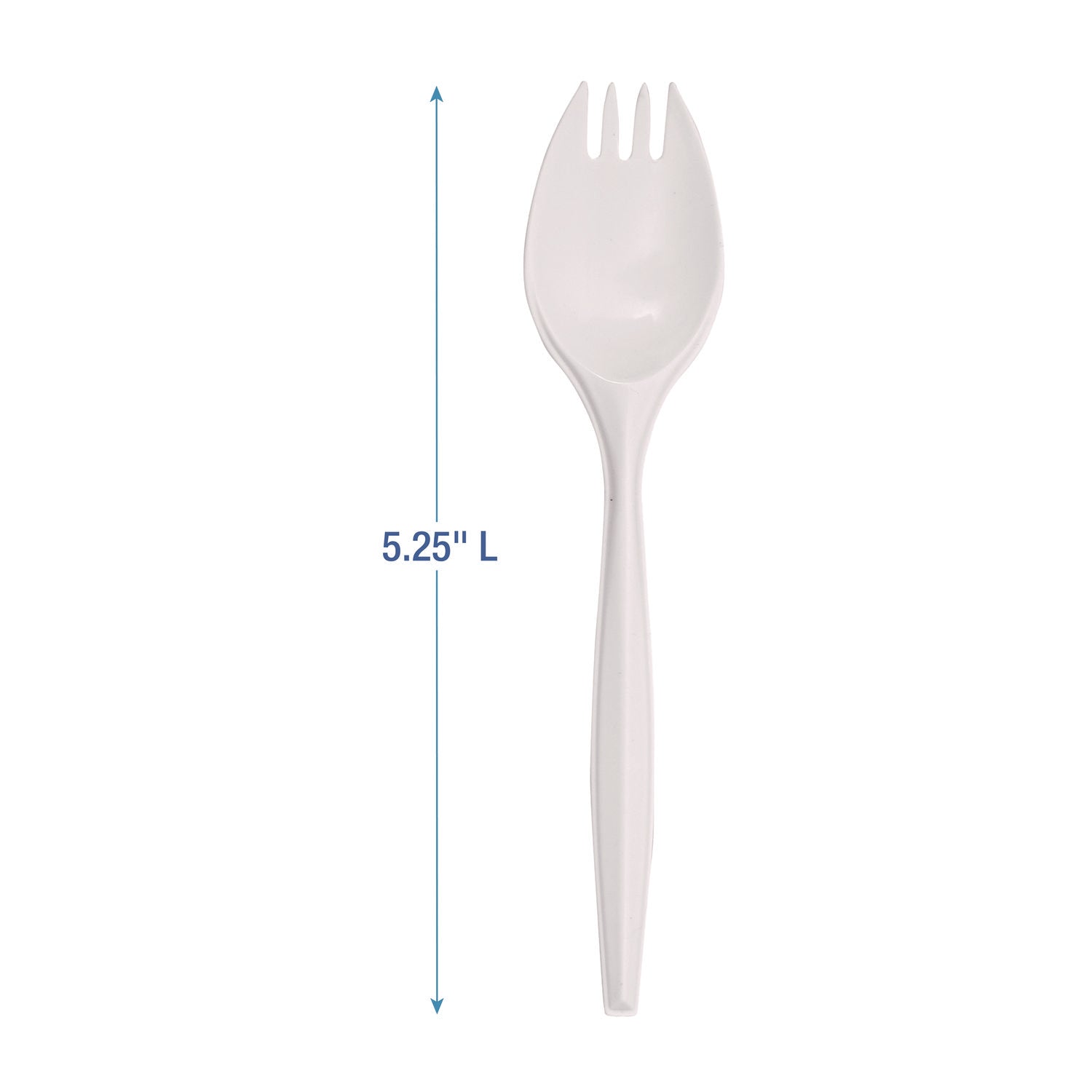Boardwalk Mediumweight Polypropylene Cutlery, Spork, White, 1000/Carton