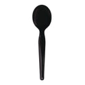 Boardwalk Heavyweight Wrapped Polystyrene Cutlery, Soup Spoon, Black, 1,000/Carton (SSHWPSBIW)