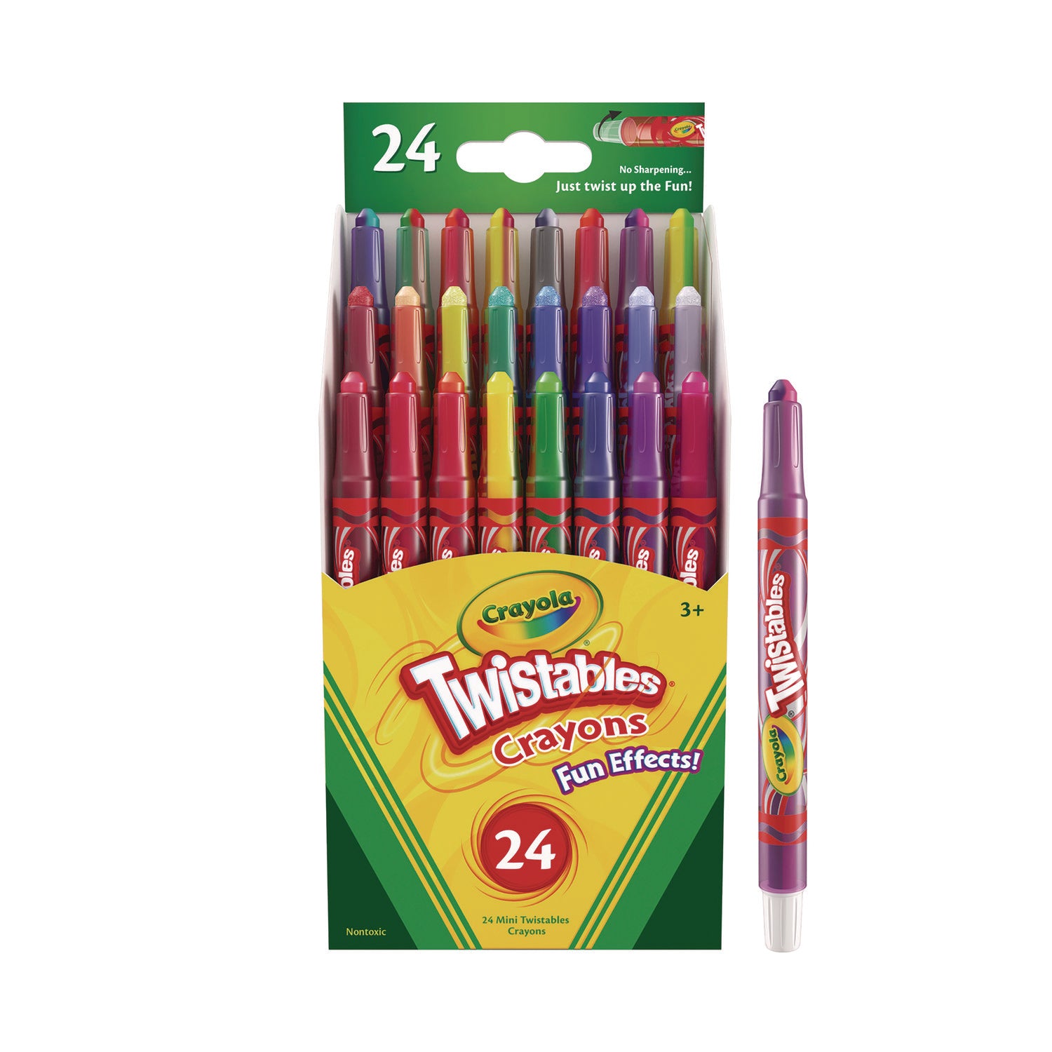 Crayola Twistables Mini Crayons, Fun Effects, Assorted, 24/Pack (529824)