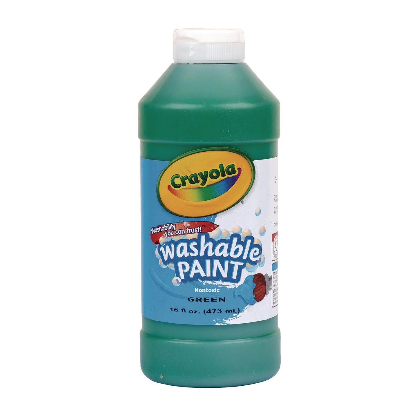 Crayola Washable Paint, Green, 16 oz Bottle (542016044)