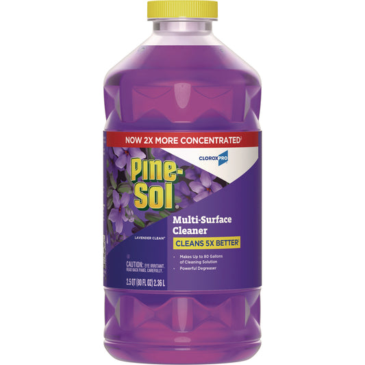 Pine-Sol CloroxPro Multi-Surface Cleaner Concentrated, Lavender Clean Scent, 80 oz Bottle (60608EA)