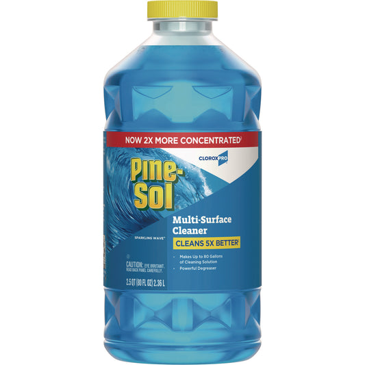 Pine-Sol CloroxPro Multi-Surface Cleaner Concentrated, Sparkling Wave Scent, 80 oz Bottle (60609EA)