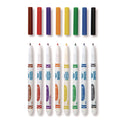 Crayola Ultra-Clean Washable Markers, Fine Bullet Tip, Assorted Colors, 8/Pack (587809)