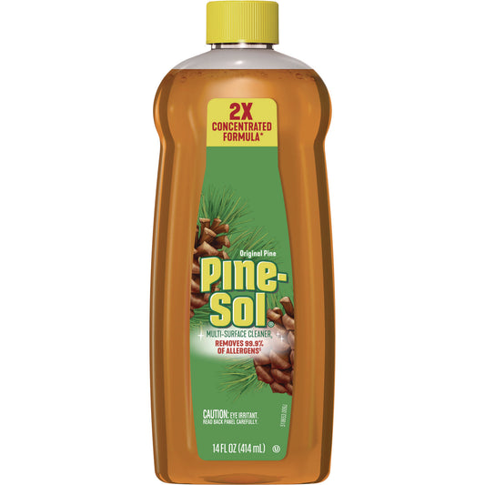 Pine-Sol Multi-Surface Cleaner Disinfectant Concentrated, Pine Scent, 14 oz Bottle (60146EA)