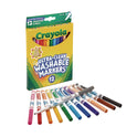 Crayola Ultra-Clean Washable Markers, Fine Bullet Tip, Assorted Colors, Dozen (587813)