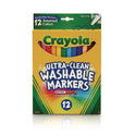 Crayola Ultra-Clean Washable Markers, Fine Bullet Tip, Assorted Colors, Dozen (587813)