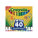 Crayola Ultra-Clean Washable Markers, Broad Bullet Tip, Assorted Colors, 40/Set (587858)