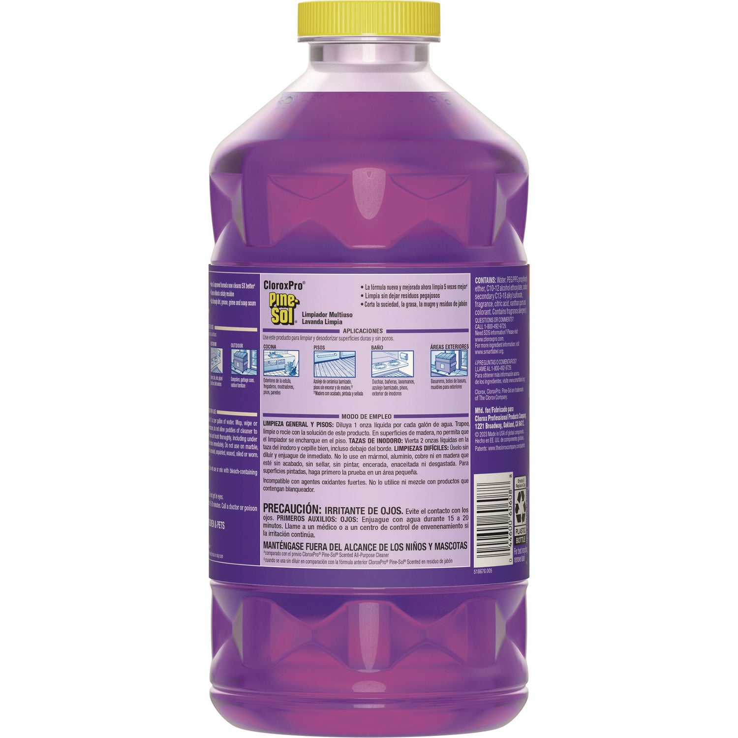 Pine-Sol CloroxPro Multi-Surface Cleaner Concentrated, Lavender Clean Scent, 80 oz Bottle (60608EA)