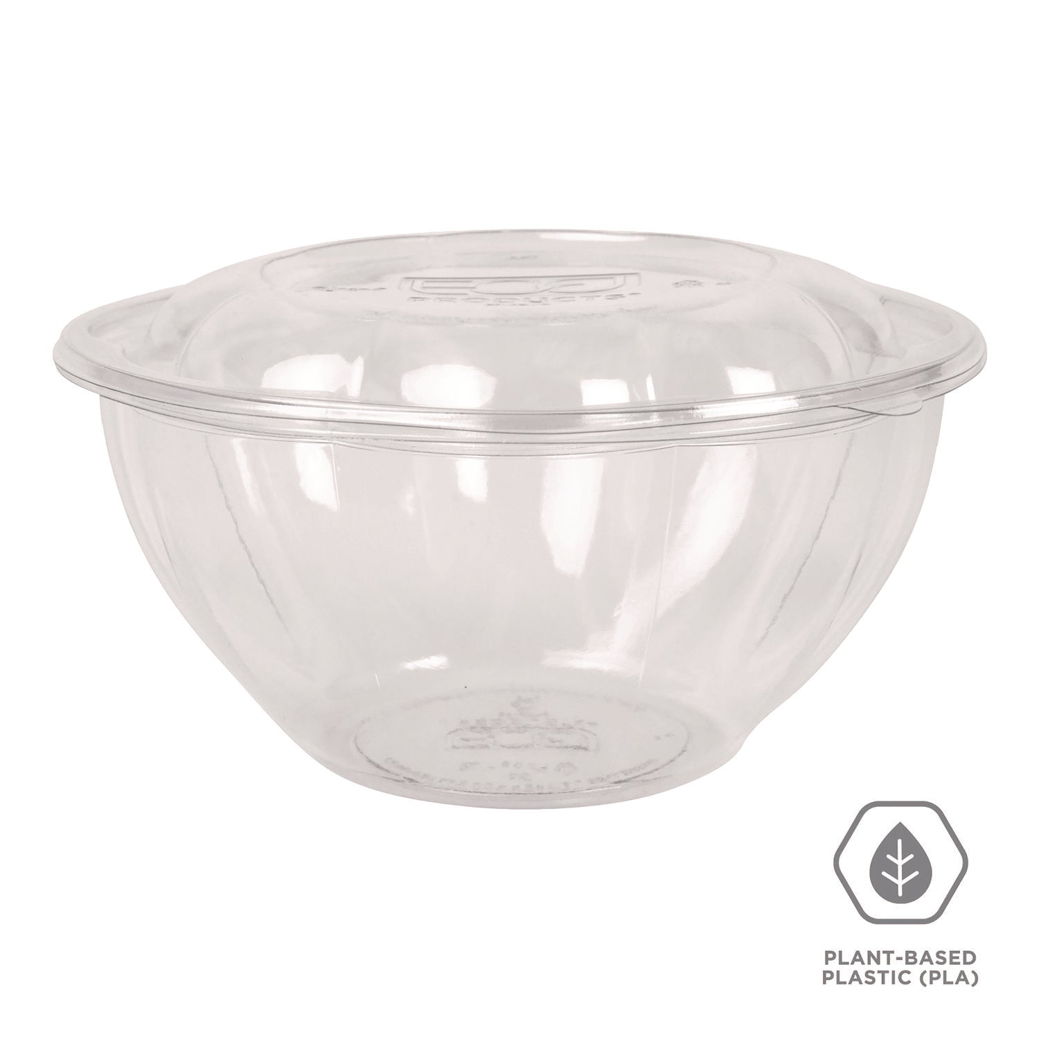 Eco-Products Renewable and Compostable Salad Bowls with Lids, 32 oz, Clear, Plastic, 50/Pack, 3 Packs/Carton (EPSB32)