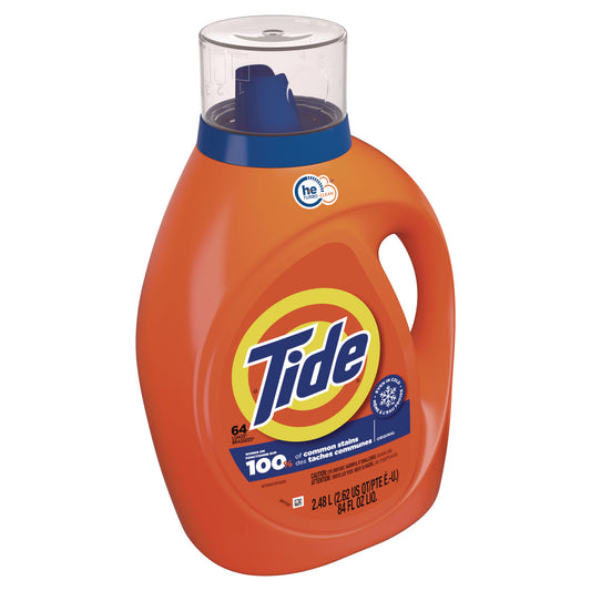 Tide HE Laundry Detergent, Original Scent, Liquid, 64 Loads, 84 oz Bottle (12110EA)