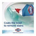 Clorox Disinfecting Toilet Bowl Cleaner with Bleach, Rain Clean Scent, 24 oz Bottle, 2/Pack (30924)