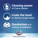 Clorox Disinfecting Toilet Bowl Cleaner with Bleach, Rain Clean Scent, 24 oz Bottle, 2/Pack (30924)