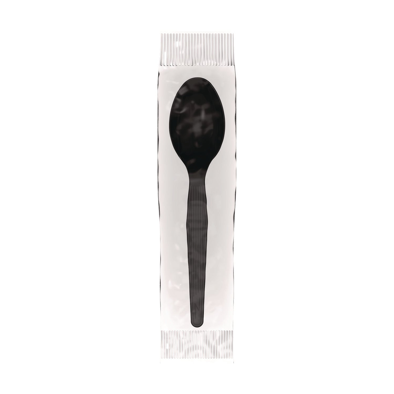 Dixie Mediumweight Polystyrene Wrapped Cutlery, Teaspoon, Black, 1,000/Carton (TM53C1)