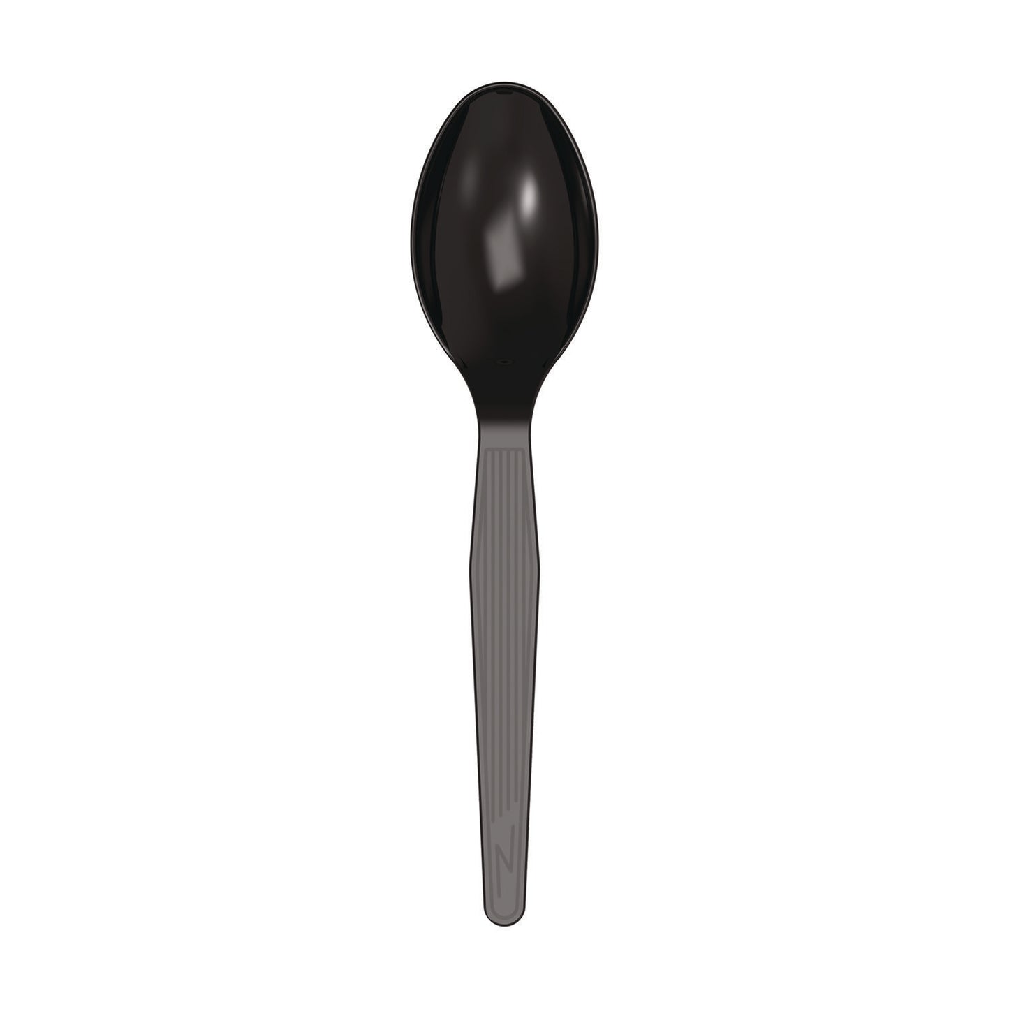 Dixie Mediumweight Polystyrene Wrapped Cutlery, Teaspoon, Black, 1,000/Carton (TM53C1)