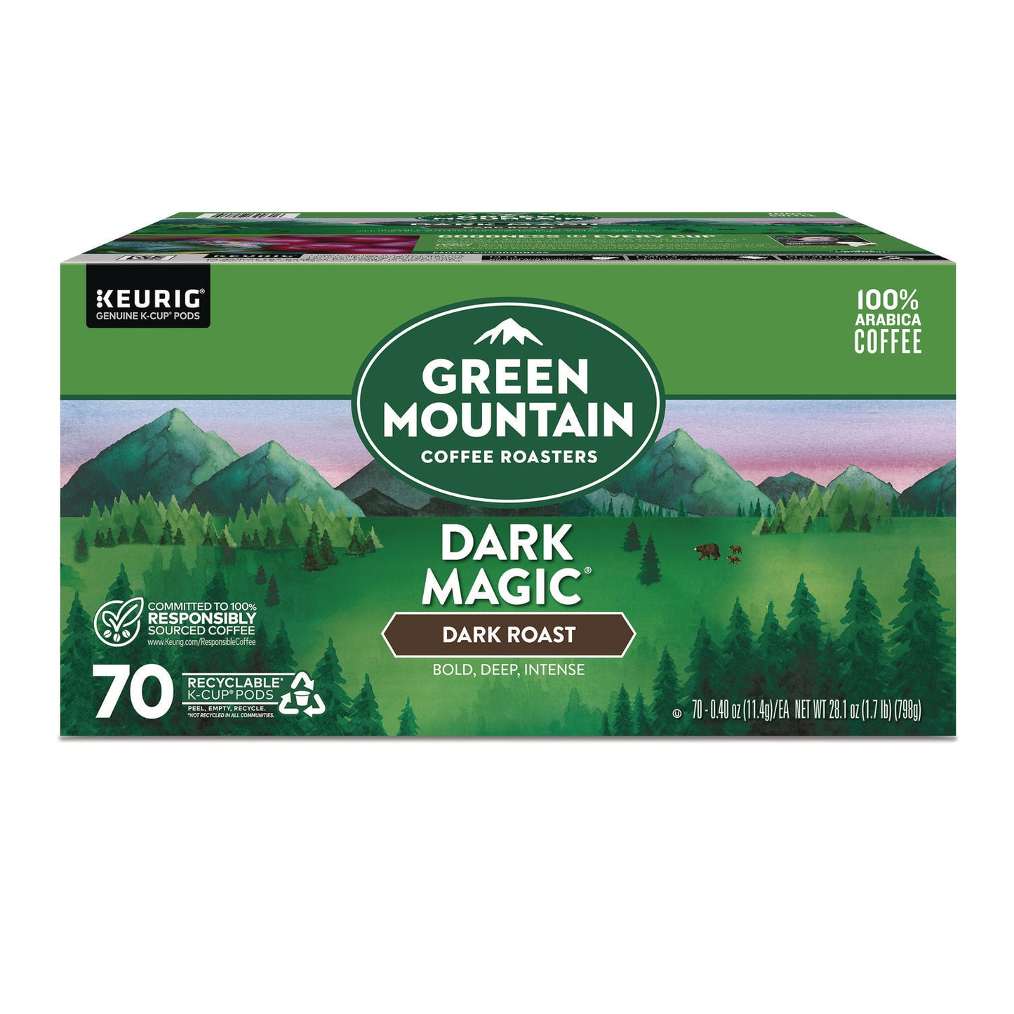 Keurig Dark Magic Extra Bold Coffee K-Cups, Regular, 70/Box (5000373740)