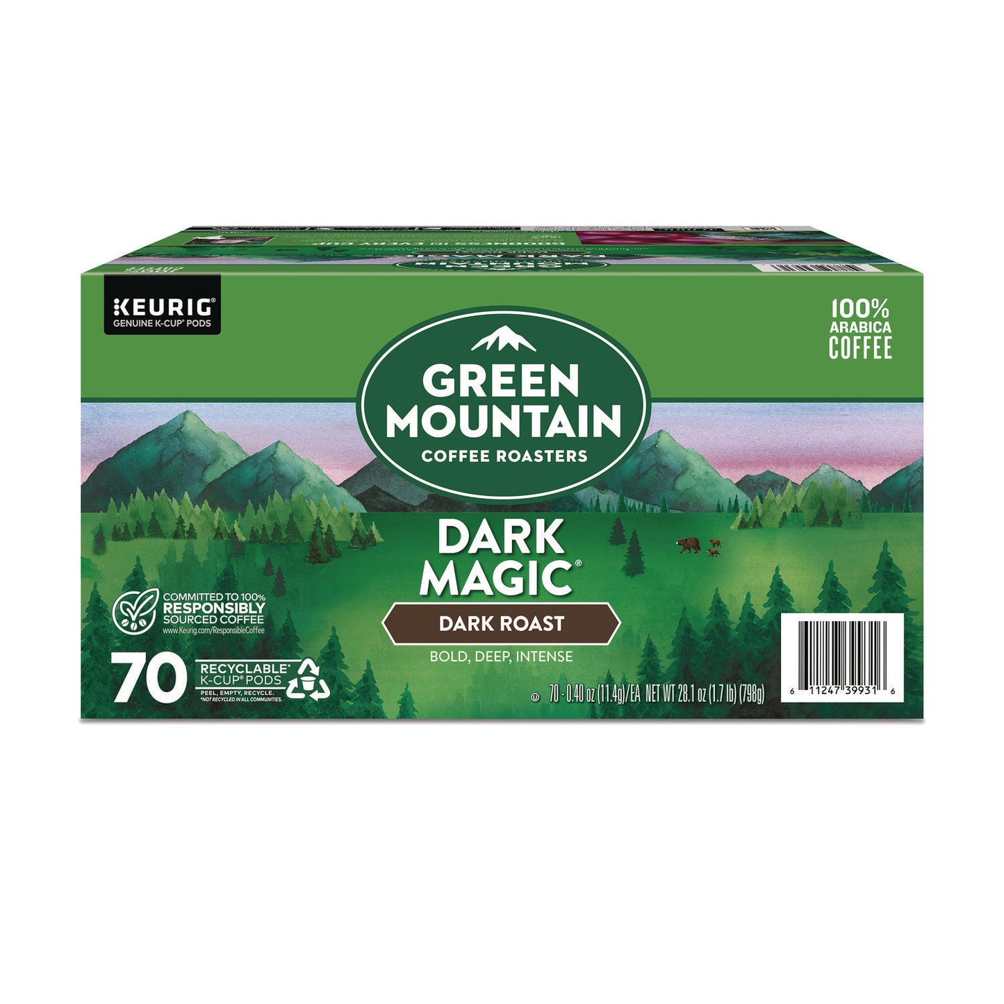 Keurig Dark Magic Extra Bold Coffee K-Cups, Regular, 70/Box (5000373740)