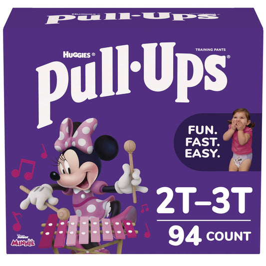 Huggies Pull-Ups Learning Designs Potty Training Pants for Girls, 2T-3T, 16 lbs to 34 lbs, 94/Carton (45268)