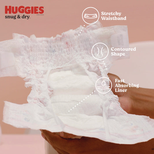 Huggies Sung and Dry Diapers, Size 6, 35+ lbs, 104/Carton (51516)