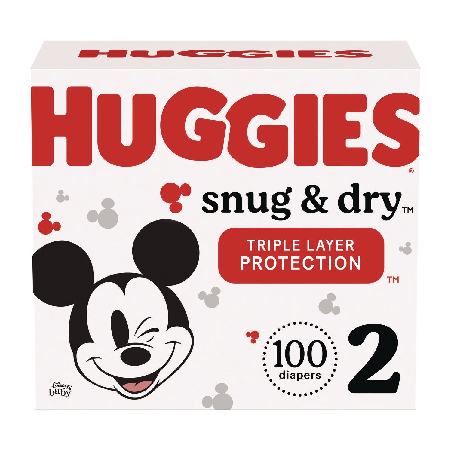 Huggies Snug and Dry Diapers, Size 2, 12 lbs to 18 lbs, 100/Carton (54646)