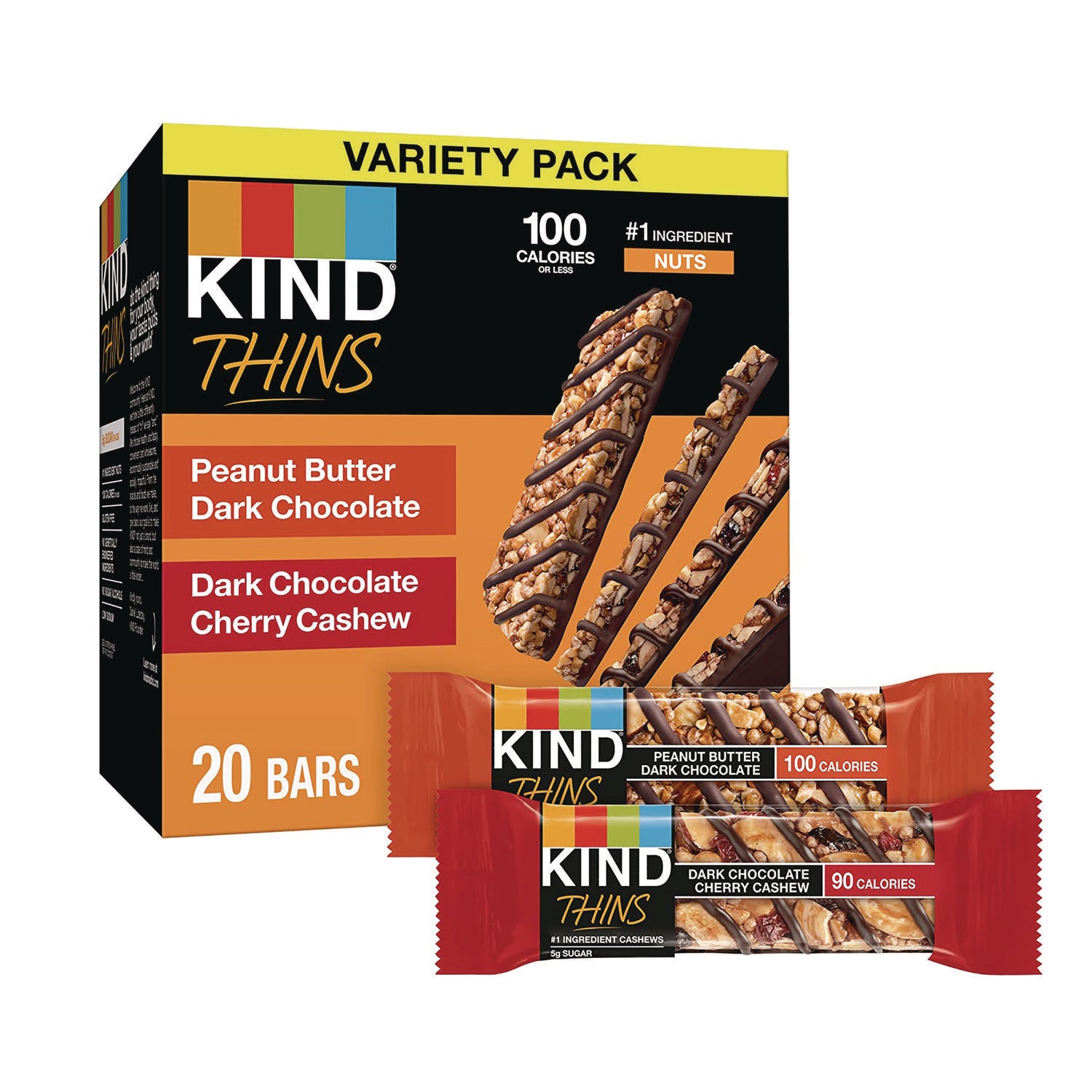 KIND Thins Bar Variety Pack, Dark Chocolate Cherry Cashew