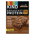 KIND Breakfast Protein Bars, Dark Chocolate Cocoa, 1.76 oz Two-Bar Packs, 6/Box (PHW41936)