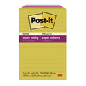 Post-it Note Pads in Summer Joy Color Collection Colors, 4" x 6", Note Ruled, 90 Sheets/Pad, 5 Pads/Pack (6605SSJOY)