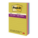 Post-it Note Pads in Summer Joy Color Collection Colors, 4" x 6", Note Ruled, 90 Sheets/Pad, 5 Pads/Pack (6605SSJOY)