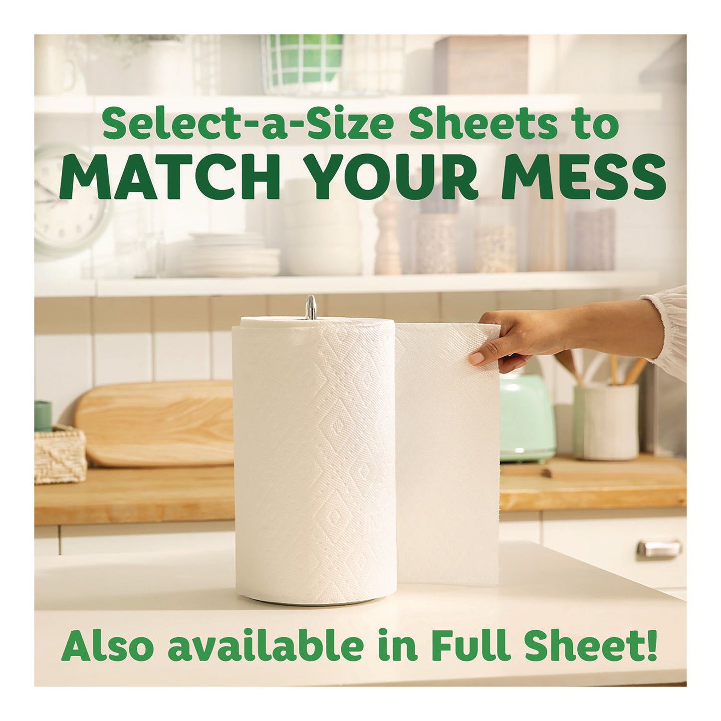 Bounty Select-a-Size Kitchen Roll Paper Towels, 2-Ply, 5.9 x 11, 90 Sheets/Roll, 2 Double Rolls/Pack (030772061220)