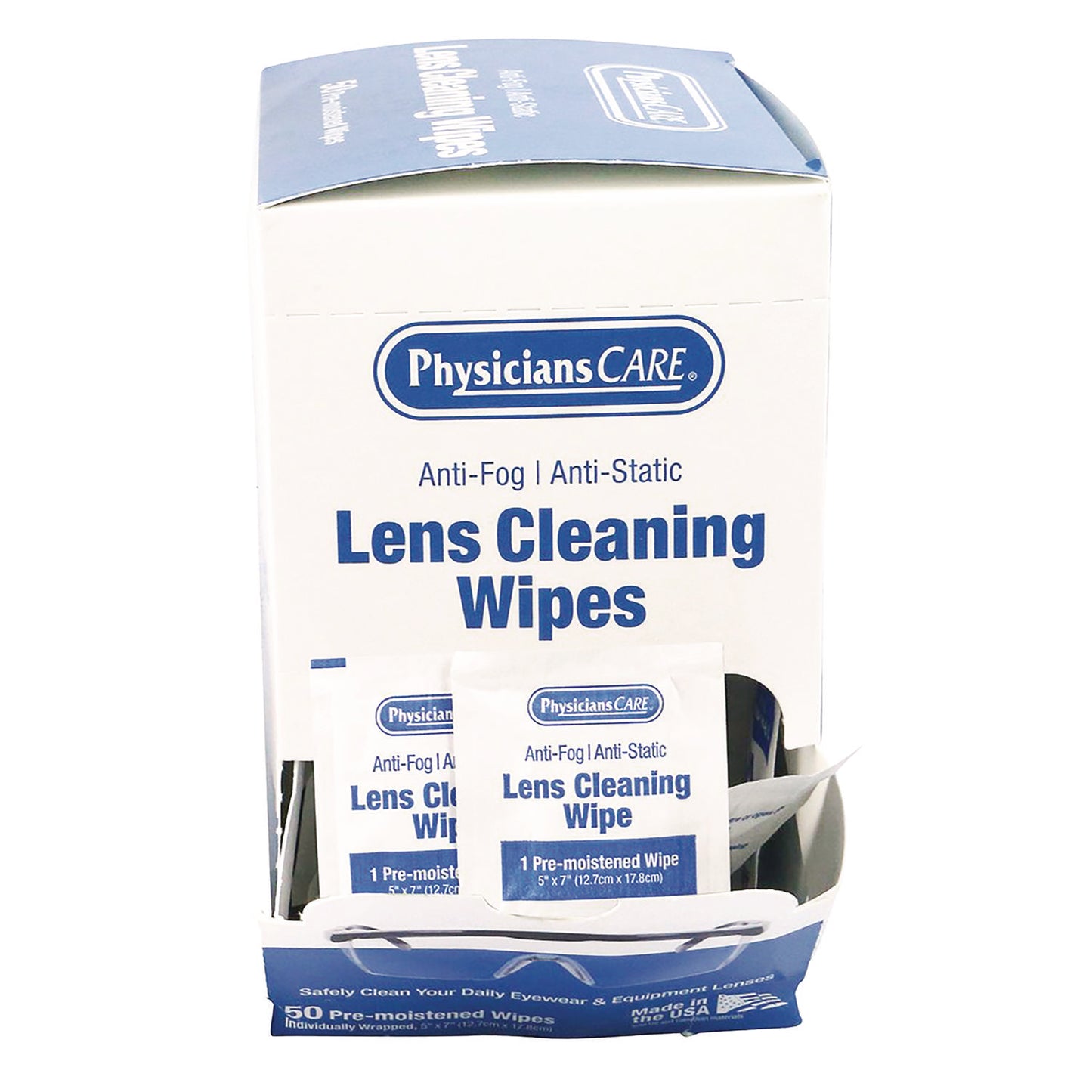 PhysiciansCare Lens Cleaning Wipe, 50/Box (91294)