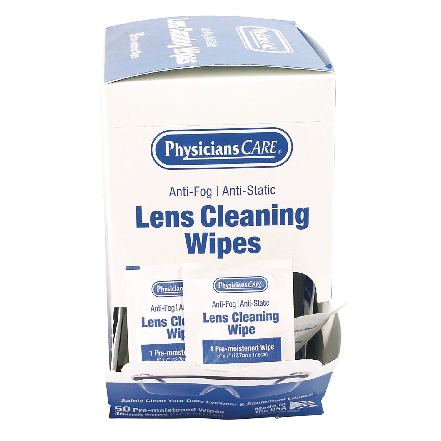 PhysiciansCare Lens Cleaning Wipe, 50/Box (91294)